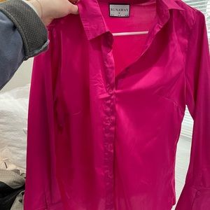 Hot pink satin top